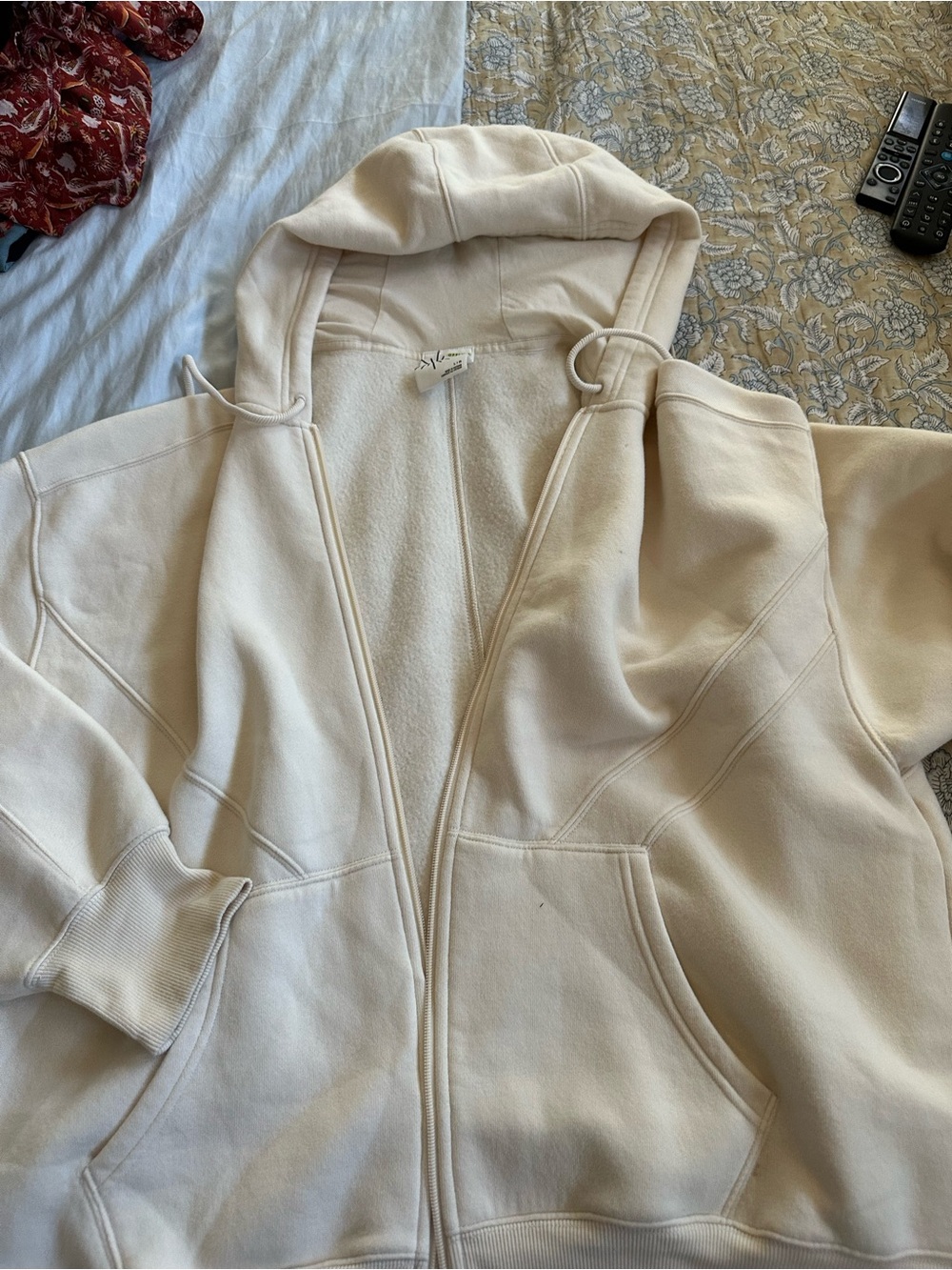 Women's Cream Hooded Zip Jacket -Arie offline